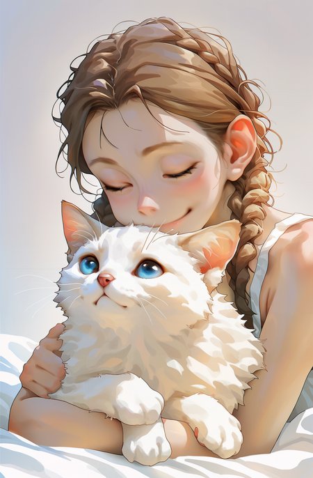 score_9, score_8_up, score_7_up, score_6_up , (beitemian), highly detailed, intricately detailed, solo,
1 cute girl, head rested, brown hair, Elaborate twisted braids with a low bun, cuddle a white furry cat, (light smile)
<lora:incase-ilff-v3-4:0.4>