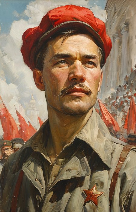 masterpiece,best quality,<lora:tbh262-sdxl:0.9>,illustration, style of soviet portrait of noble man