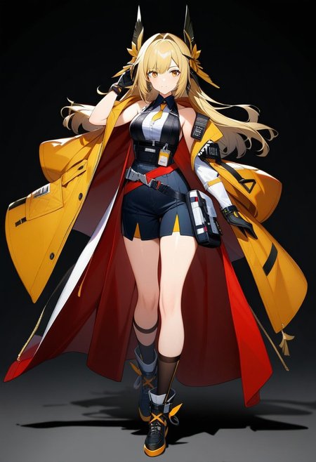 masterpiece, 1girl, ARKNIGHTS ELITE, black background, fullbody