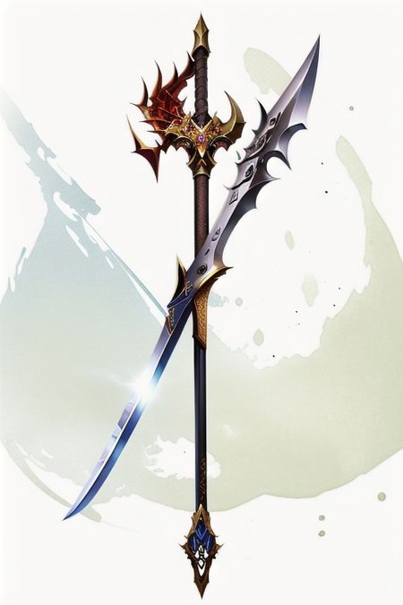 Shengbiao, A type of Chinese halberd, halberd, chinese weapon, that featured a hook at the end of the blade, medieval looking weapon, MagicItem_v1,