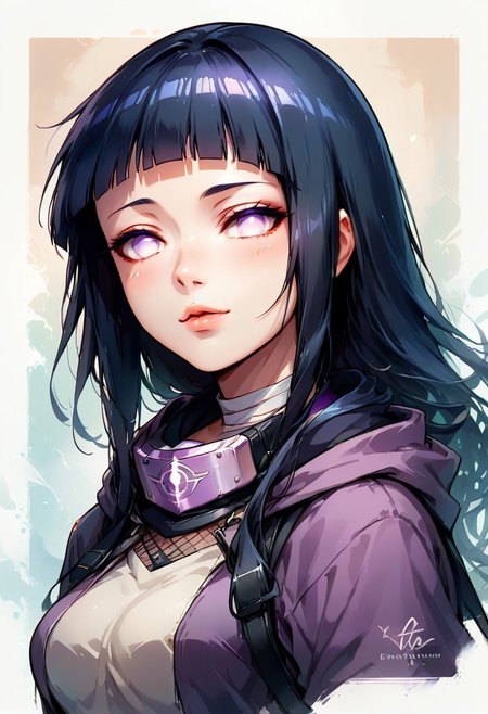 Faded Headshot, faded bottom, faded edges ,score_9,score_8_up,score_7_up,score_6_up,score_5_up,
1girl, hyuuga hinata, purple eyes, white eyes, blunt bangs, black hair, hime cut,
hooded jacket, fishnets, headband around neck, pants, hood, forehead protector, konohagakure symbol, boots, black footwear, 
thighhighs, shorts, thigh strap, bandages, toeless footwear,
anatomy, perfect face, butt showing esthetically, abstract beauty, beautiful, centered, looking at the camera, approaching perfection, dynamic, moonlight, highly detailed, watercolor painting, artstation, concept art, smooth, sharp focus, illustration, 
(upper body:1.2), (close up:1.5), portrait, medium breasts, close up, upper body, detailed, skin, texture, detailed skin texture,