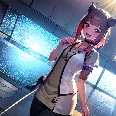 masterpiece, best quality, photorealistic, 3D, shiny_skin, shiny_hair, dynamic angle, beautiful detailed glow, HDR, Rembrandt lighting, colorful refraction, lens flare, bloom, film Reflection, chromatic aberration, light diffusion, public indecency, cowboy shot, deep meaning, physically-based rendering, bright, vibrant, intricate, 1girl,yunohara izumi,<lora:yunohara izumi:1.0>,  :d