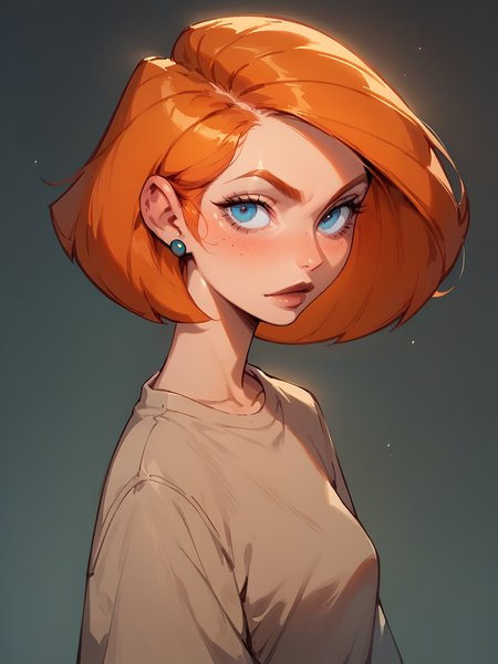 score_9, score_8_up, score_7_up, score_6_up, score_5_up, <lora:EgirlPFP-XLP:1> egirlpfp,  <lora:annpossibleXLP:1> ann possible, blue eyes, 1girl, solo, orange hair, short hair