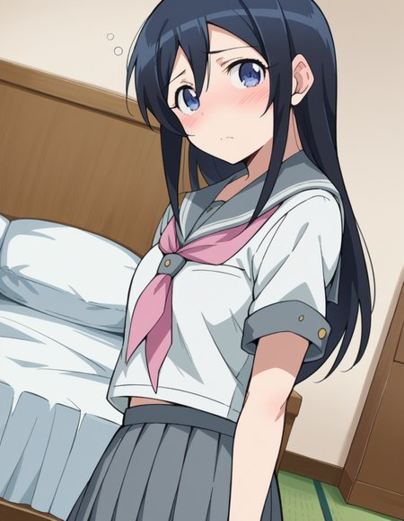 score_9, score_8_up, score_7_up, source_anime,
ayasearagaki, <lora:ayase-aragaki-s2-ponyxl-lora-nochekaiser:1>,
ayase aragaki, long hair, blue eyes, black hair, hair between eyes,
skirt, school uniform, serafuku, shirt, white shirt, grey sailor collar, grey skirt, pleated skirt, neckerchief, pink neckerchief,
indoors, bed, bed room, on side, blush, drunk,
looking at viewer, cowboy shot, solo, dutch angle,