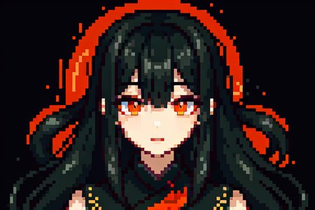 highly insanely detailed, masterpiece, top quality, best quality, highres, 4k, 8k, RAW photo, (very aesthetic, beautiful and aesthetic),  
(code_style,codestyle),japanese text,traditional chinese text, 
<lora:CodeStyle (half generic class)_564920:0.8>, 
(1girl:1.3), 1other, 
pure orange background,pure black background,(color splash background),âââ