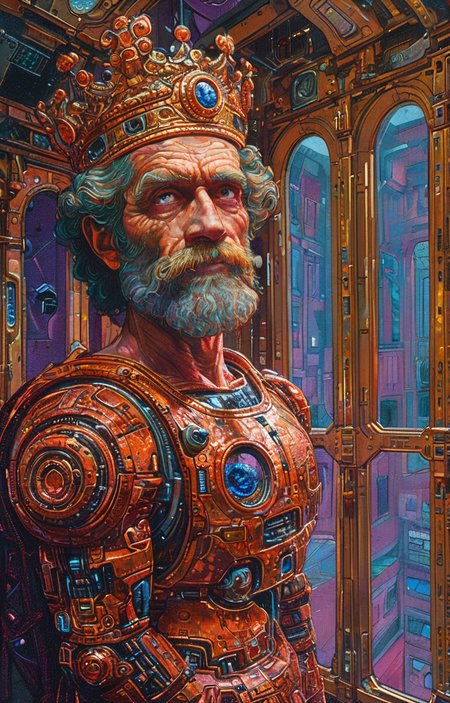 masterpiece,best quality,<lora:tbh179-sdxl:0.9>,illustration,style of David Welker, portrait of noble man