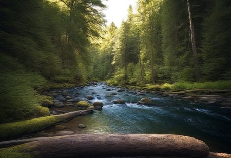 amazing photograph of gorgeous view, award winning, breathtaking, photo of the year, 4k, hyperrealistic, dramatic lighting  <lora:Earth35_000010:0.4> <lora:Landscape_Unleashed:0.8>
 "Nature's serene beauty: A tranquil river flowing through a dense forest, with the sun casting a warm glow on the scene."
