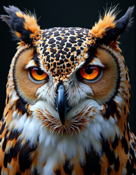 digital art by Adam Martinakis, Goro Fujita and Filip Hodas, Illustration, a close up image of the face of an owl, the reflection on the eyes shows a netherworld, Surrealism, digital manipulation, ethereal landscapes, Concept art, VR painting, imaginative worlds, whimsical characters, digital illustration, Sci-fi digital art, dystopian landscapes, surreal compositions, vibrant colors, dynamic dramatic atmosphere, dynamic cinematic color, flowing, best, unique.