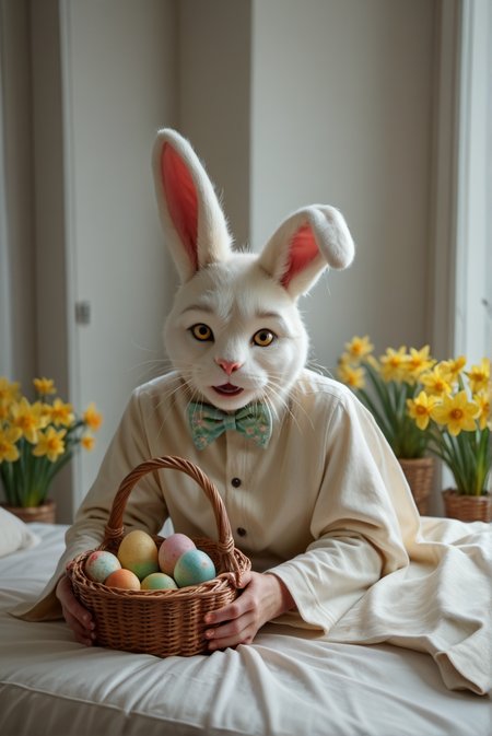 Generation Mode:

sdxl_txt2img

Positive Prompt:

score_9, score_8_up, score_7_up, Happy3aster, yellow flowers, easter eggs in basket, very detailed dark realism style image, When the moon rises red you should hide or stay in bed, themes of dread and danger,

Negative Prompt:

low quality, pixelated, nsfw, cleavage, nipples

Positive Style Prompt:

score_9, score_8_up, score_7_up, Happy3aster, yellow flowers, easter eggs in basket, very detailed dark realism style image, When the moon rises red you should hide or stay in bed, themes of dread and danger,

Negative Style Prompt:

low quality, pixelated, nsfw, cleavage, nipples

Model:

ponyRealism_v21MainVAE (SDXL)

VAE:

fenrisxl_SDXLLightning (SDXL)

Width:

840

Height:

1256

Seed:

3157272589

Steps:

35

Scheduler:

euler_a

CFG scale:

4

CFG Rescale Multiplier:

0

Seamless X Axis:

false

Seamless Y Axis:

false

High Resolution Fix Enabled:

false

LoRA:

Happy3aster Pony (SDXL) - 0.75