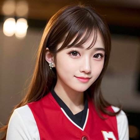 one teenage cute girl in AKB48 uniform, 
AKB48 Team TP, AKB48 uniform,
(masterpiece, best quality:1.2), ultra high res, (photorealistic:1.4), detailed skin, cinematic lighting,
friendly, intelligent, conversation engaging, happy,
kind, energetic, cheerful, creative, with sparkling eyes and a contagious smile, 
 <lora:taiwanDollLikeness_v10:0.25> <lora:japaneseDollLikeness_v10:0.25>