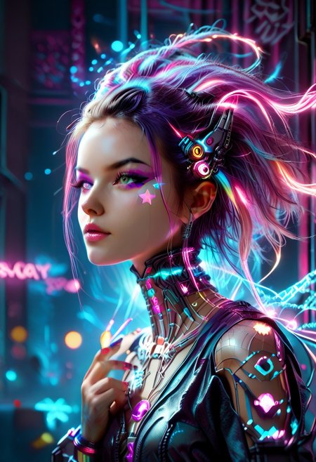 neonpunk style , score_9, score_8_up , score_7_up, rating_safe, source_photo, (anime), art by Yuu Watase, from side, volumetric lighting, handfixer, sfw,
Sylph, blush stickers, neon pink , Lying on her back, Cyberspace, background set in a cyberpunk hacker lair, featuring holographic interfaces, advanced security systems, a dark, edgy decor , during a neon-lit rainstorm, neon large metro, foldable mirrors,   winch bumper,  voidmetal, streamlined, royal blue, etched details,,
cyberpunk, vaporwave, neon, vibes, vibrant, stunningly beautiful, crisp, detailed, sleek, ultramodern, magenta highlights, dark purple shadows, high contrast, cinematic, ultra detailed, intricate, 
disembodied_head_smooth_shoulder