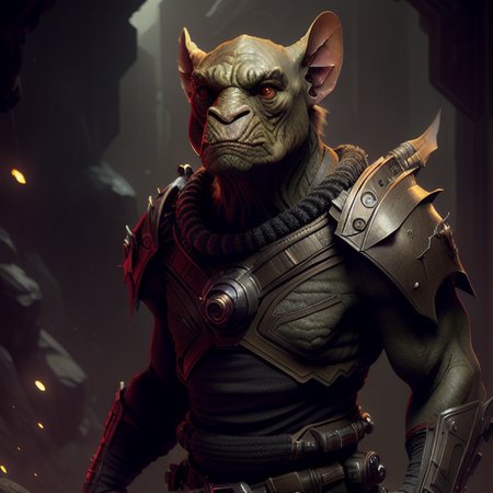 a creature portrait with a scfi costume, dynamic composition, cinematic lighting, warm and vibrant colors, art by Sam Weber and Michael C Hayes, 8k, trending on artstation, hyper detailed, cinematic, <lora:mschstyle:0.35>  <lora:Fantz14:0.6>
