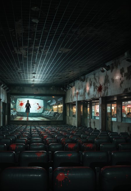 ,ruanyi1050,blood splatter,indoors,cinema,
multiple girls,horrified,<lora:1050 horror cinema_v1_pony:0.7>, score_9,score_8_up,score_7_up,,8k,1girl,solo,,