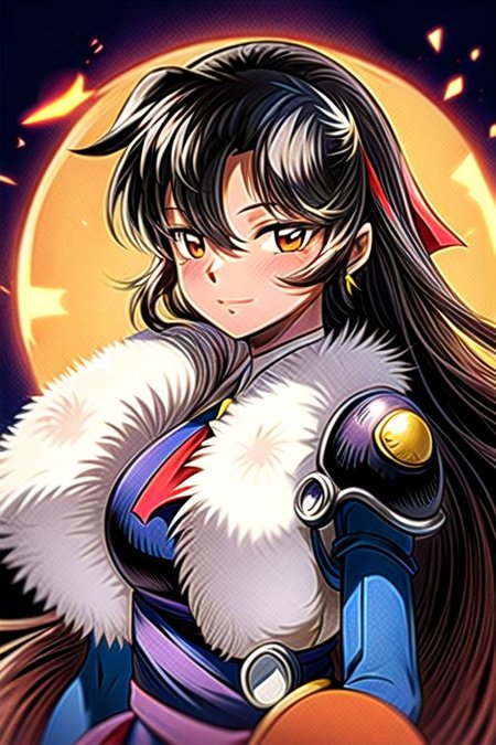 best quality 1girl Setsun4 solo long hair,  (night time) forest background black hair very long hair purple eyes multicolored hair armor, small, (fur trim) (medium body),<lora:EMS-179-EMS:0.800000>,<lora:EMS-293862-EMS:0.800000> bow, hair_bow, hair_tubes, red_bow, brown_hair, long_hair, bangs, ascot, frilled_bow, yellow_ascot, blush, smile, hair_between_eyes, athletic, armor, miko, strengthmda,  Smiling, happy, (helmet), M43 field cap
