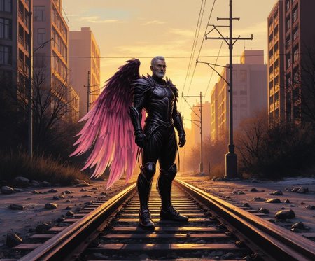 <lora:scribble-flux-v1.safetensors:1> xslx scribble
As dawn breaks over the deserted urban landscape, a figure stands on the train tracks, bathed in the soft, golden light of the rising sun. The figure, a middle-aged man with a muscular build, is clad in a unique suit of armor that glistens with a metallic sheen. His armor, a blend of glossy ebony and pinkish highlights, catches the light, casting playful reflections that dance across the scene. The man’s wings, a symbol of his ethereal presence, flutter gently, adding a sense of otherworldly grace to his form.
The deserted streets of the city, once stark and cold, are now infused with a warm, inviting atmosphere. The buildings in the background, illuminated by the sunrise, take on a softer, more vibrant hue, their surfaces shimmering with a hint of magic. The train tracks, usually a symbol of the mundane, are transformed into a path of discovery, leading to unknown horizons.
In the distance, the sounds of nature begin to blend with the urban environment. Birds chirp softly, and the rustle of leaves in the breeze adds a gentle背景 music to the scene. The man, standing tall and confident, is a painter at heart, and he sees the world through the eyes of an artist. His armor, a testament to his creativity, is a canvas in itself, reflecting the beauty and wonder of the world around him.
The colors of the sunrise, a palette of golds, pinks, and purples, mix with the metallic sheen of the armor, creating a harmonious blend of natural and artificial beauty. The shadows cast by the buildings and tracks are long and dramatic, adding depth and dimension to the scene. The man stands there, a symbol of hope and inspiration, his presence a reminder that even in the most unexpected places, there is always a glimmer of magic to be found.
