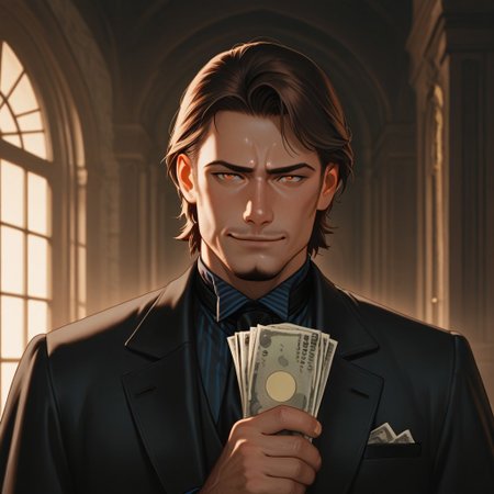 masterpiece, best quality, amazing quality, absurdres, newest, detailed background, definition so sharp, Ultra-HD, 8K cinematic, very awa, impressionate, amazing quality, highres, 
solo, male focus, manly, shadow, shiny skin,
shimonmakusu, shimon_brunette, shimon_orange eyes, 1boy, short hair, stubble, goatee, mature male, aristocrat, gloomy, regal, period_clothing, manor, dark_decor, cryptic_smile, enigmatic, distant, old_money, velvet, silver_fox, shadows, sophisticated