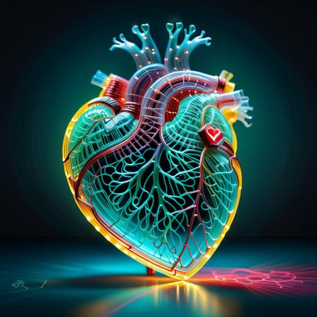 a heart made of tiny neon glass filaments, w0gf1l, heart art,
masterpiece, best quality, ultra details, intricate, ornate, filigree,
 ultrarealistic, creative, artistic