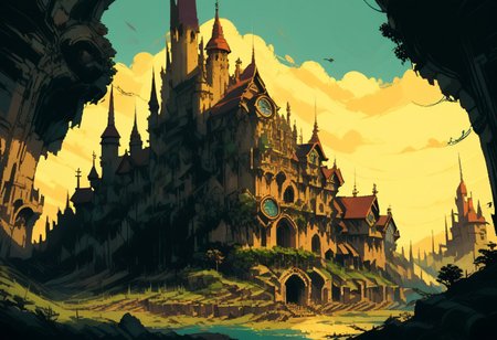 score_9, score_8_up, score_7_up, score_6_up, SFW, <lora:d3p1x3lXLP:1> d3p1x3l, PRSNL_3_1, pixel art, scenery, detailed castle, fantasy castle, sunrise, seen through trees,