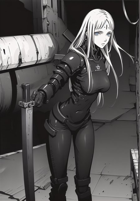best quality,(beautiful detailed face:1.0), (detailed deep eyes),,<lora:ST anime:0.3>,, <lora:add detail:-0.2><lora:GoodHands-vanilla:1>
,1girl, style, 
, detailed_background,vast, gigantic, decrepit scenery, covered in large tubes and cables, dim light, giant-gross-organic, 
,upper body,weapon, sword, cyborg girl, cords, heavy equipment, bodysuits,medium breasts, sanakan (safeguard), safeguard sign on forehead,
,,<lora:ST inikmixV5:0.4><lora:ST_hipev3:0.3> <lora:blame5:0.8>