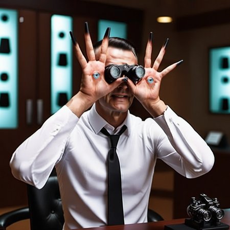 PaleMan1024, a man, full body,  with hands in front of his face, optical test at the doctor, detailed eyes, highly detailed, photography, ultra sharp, film, bokeh, professional, 4k  <lora:add-detail-xl:1.5>  <lora:PaleMan1024:0.8>