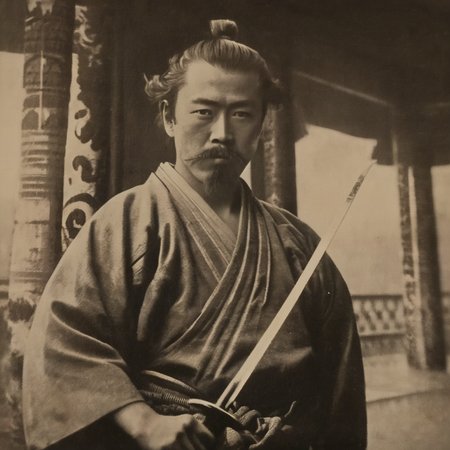 nostellum close up samurai with sword in the background of the palace<lora:nostellum:1>
