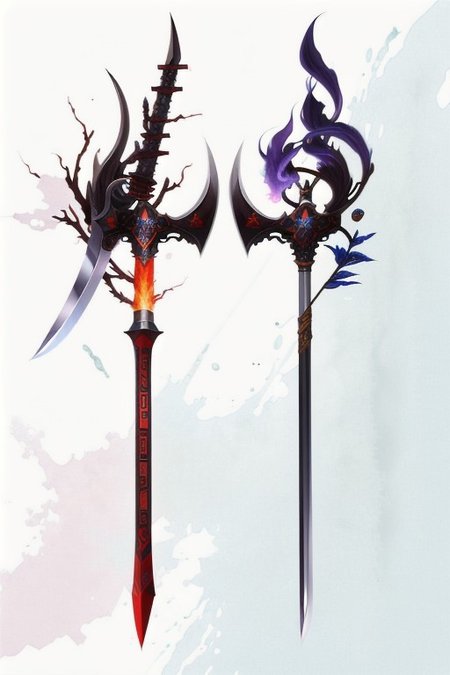 Shengbiao, A type of Chinese halberd, halberd, chinese weapon, that featured a hook at the end of the blade, medieval looking weapon, 1 halberd,