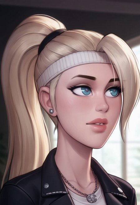 score_9, score_8_up, score_7_up, score_6_up, PRSNL_3_1, uncensored, pupils black dots, lips,
upper body, 
MKSonya, 1girl, blonde hair, ponytail, blue eyes, long hair