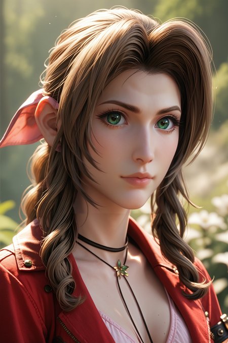 score_9, score_8_up, score_7_up,
<lora:FF7Aerith:0.8>
FF7Aerith, 1girl, brown hair, green eyes, long hair, braided ponytail, looking at viewer, portrait