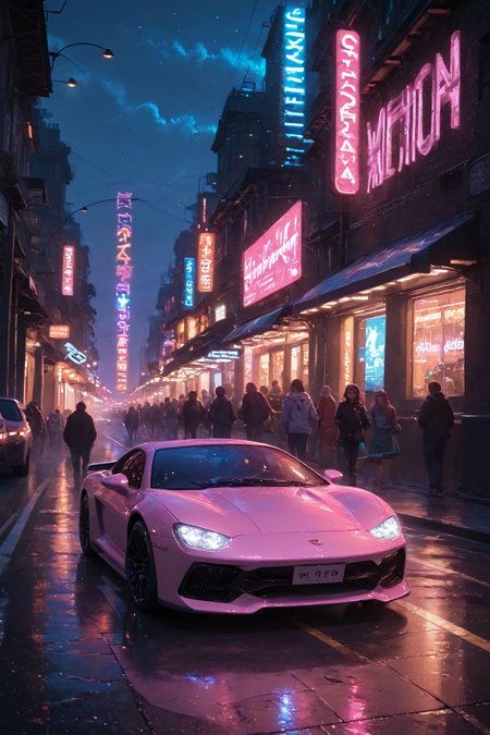 detailed background,Cinematic Lighting,film grain,score_9,score_8_up,score_7_up,masterpiece,best quality,highly detailed,
<lora:(增强)sdxl_lightning_8step_lora:1>,<lora:glowneon_xl_v1:1>,(glowing),<lora:hand 4:1>,hand person,<lora:Expressive_H:0.8>,Expressiveh,<lora:th3rm4lXLP:0.6>,th3rm4l,colorful,
ground vehicle,(car:1.1),motor vehicle,vehicle focus,no humans,night,road,neon lights,scenery,(sports car),street,outdoors,sign,building,(glowneon:1.3),lamborghini,