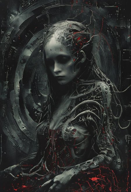 ral-ertmsphr otclillsn carcosa city, cybersecurity meme, data flows, dynamic movement, Red and White, a Vintage casual goddess inside of circle, looking curious, By YMji Shinkawa