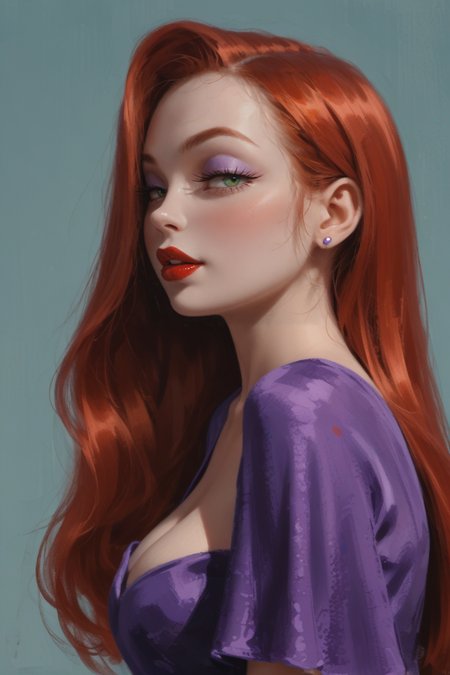 1girl_Jessica Rabbit,portrait,upper body,
<lora:sdxl_lightning_8step_lora:1>,
 hyper-Detailed, masterpiece, best Quality,film Grain, score_9, score_8_up, score_7_up,
