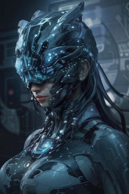 ((Best quality)),((masterpiece)),(highly detailed:1.3),(at distance, cowboy shot:1.5),3D,rfktr_technotrex,beautiful cyberpunk woman with voluminous hair,(wearing head-mounted display that is chunky and hi-tech:1.2),hacking a computer terminal,computer servers,LCD screens,fibre optic cables,corporate logos,HDR (High Dynamic Range),Ray Tracing,NVIDIA RTX,Super-Resolution,Unreal 5,Subsurface scattering,PBR Texturing,Post-processing,Anisotropic Filtering,Depth-of-field,Maximum clarity and sharpness,Multi-layered textures,Albedo and Specular maps,Surface shading,Accurate simulation of light-material interaction,Perfect proportions,Octane Render,Two-tone lighting,Low ISO,White balance,Rule of thirds,Wide aperature,8K RAW,Efficient Sub-Pixel,sub-pixel convolution,luminescent particles,light scattering,Tyndall effect,<lora:circrex:0.75>,
<lora:Concept_-_Hella-sthetic_v2:0.7>,, intricate, elegant, highly detailed, symmetry, magical atmosphere, sharp focus, majestic, very coherent, radiant, advanced, cinematic, artistic, fine detail, winning, beautiful, stunning, dramatic light, designed, rich deep colors, perfect professional background, ambient, tailored set composition