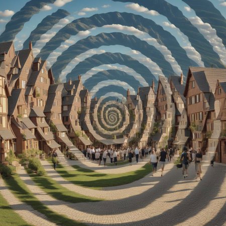 town, (spiral Effect)