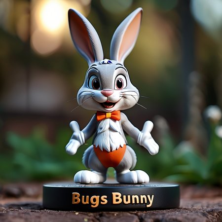 cinematic photo Bugs Bunny,<lora:Cute_Collectible:1>,35mm photograph,film,bokeh,professional,4k,highly detailed,