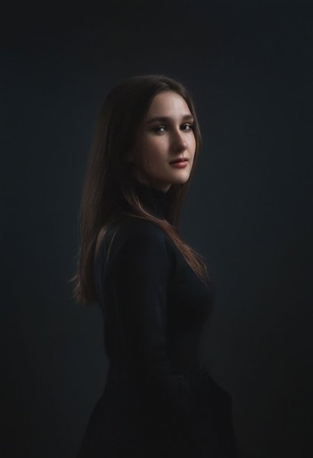 1girl, a 30 year old gorgeous woman, milfpeaches, detailed skin face and eyes ,very intricate, natural lighting , at bar in nightclub, dark room, skin pores, blues, jaz, smoke, relax, diffused light, elegant, on chair, makeup, heart-shaped lips, high-heels, laced bra, shy corner smile, elegant dress, ((very long hair)), low contrast, natural face, long hair highlights, cerulean eyes, dark circles under eyes, smile, dark, natural breast, round breasts, curvy natural body, sitting on counter, crossed legs, long curvy legs, focus eyes,( wavy hair), reading glasses, from below,