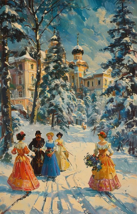 masterpiece,best quality,<lora:tbh263-sdxl:0.9>,illustration,style of Boris Kustodiev portrait of Housework robots