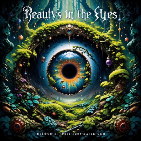"Photorealistic album cover for 'Beauty's in the Eyes Reborn' showcasing an enormous,modelesque eye painted with extraordinary precision,staring straight into the soul of the viewer. The eye is surrounded by a dense,verdant forest,with leaves,vines,and wildflowers curling around the edges. The forest feels alive,magical,and lush,with light filtering through the trees,creating a sense of hope and wonder. The eye appears almost as if it's emerging from the wilderness,capturing a deep connection to natureâs beauty and mystery.",
<lora:ImageUpgraderV2:1>,<lora:Phlux:0.4>,<lora:aidmaPsychadelicWorld:0.4>,<lora:abstract_render_flux:0.4>,<lora:dreamlands_flux:0.4>,<lora:Dreamwave_FLUX:0.4>,dreamwave,<lora:Painted_World_Flux:0.8>,<lora:Scifi_Environment_Concept_Art_Flux:0.6>,