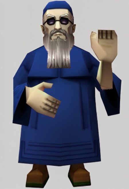 score_9, score_7_up BREAK solo,n64zeldastyle, 3d, polygonal, white background, full body,midosmt, grey hair, grey beard, facial hair, old man, blue hat, sunglasses, blue robe  <lora:zs_N64ZeldaStyleXL:1> <lora:zs_MidoXL:0.8>