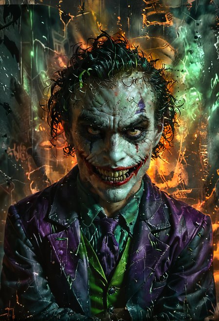 <lora:Lost_In_Dreams:1>,joker in the asylum,sinister expression,atmospheric,dramatic, glow effects, godrays, Hand drawn, render, 8k, octane render, cinema 4d, blender, dark, atmospheric 8k ultra detailed, cinematic, Sharp focus, big depth of field, Masterpiece, 3d octane render, 8k, concept art, trending on artstation, hyperrealistic, extremely detailed CG unity 8k wallpaper, trending on CGSociety, Intricate, High Detail, dramatic