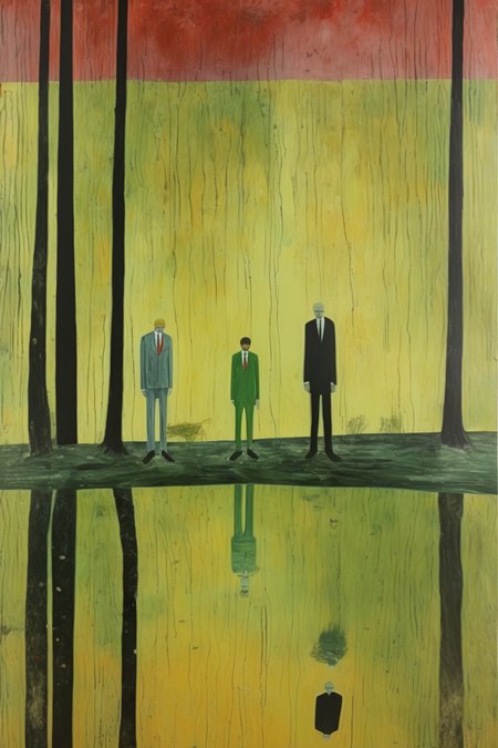 <lora:Peter Doig Style:1>Peter Doig Style - a painting in the style of Peter Doig