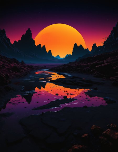 an otherworldly landscape in the style of neon silhouette contrast, 
<lora:xl_more_art-full_v1:0.5> <lora:- SDXL - vanta-black_contrast_V3.0:0.4> <lora:SDXL_black_and_color_Sa_May:0.5> dark, black and color <lora:sss:0.7> sss
