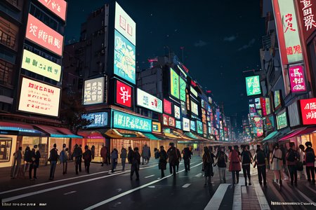 highly insanely detailed, masterpiece, top quality, best quality, highres, 4k, 8k, RAW photo, (very aesthetic, beautiful and aesthetic),  
(code_style,codestyle),japanese text, 
<lora:CodeStyle (half generic class)_564920:0>, 
(1girl:1.3), 1other, 
((pedestrian hell)),((busy street in taiwan)),taipei road,scooter,motorcycle,wind,trees,crowd,traffic light,road sign,cityscape,shopping,storefront,signboard,building,greenery,night,neon lights,,âââ