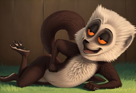 score_9, score_8_up, score_7_up, score_6_up, source_furry, simple background, digital drawing, , solo,sly face,4 fingers, sly eyes, fingers fur, feet,pawpads, grey body, black eyes, 4 fingers, f, ears down, ears behind,,arms behind
thick black eyelashes, subtly defined, grayish-white torso, well-defined, lighter gray on body, bright, flexible, fur,, cream-colored underbelly, slender, Eyes, dark brown, small, round, vivid orange, prominent,iris, tail, overall appearance, large, smooth transition, rounded, expressive, furry, bright orange, soft, balance, gray, hidden among fur, slightly thicker hind limbs, elongated, white, upright, dark color, slightly raised eyebrows, gradual, Body, dark brown forelimbs, cheerful, transition of fur, agile, plush, small size., fluffy, bushy, thin, sclera, expression, darker brown on limbs, playful, nose, texture, long, clear, tapering, blending, transitions smoothly into body, well-proportioned, inviting smile, liying in grass, limbs, ears, smooth,2d,best quality, masterpiece,, 4 fingers, narrowed eyes, fingers, purple eyes, 4 fingers happy, attitude,thin  butt, shiny butt, glistening, buttcheeks, entire butt smother, stinky, smelly, rear
