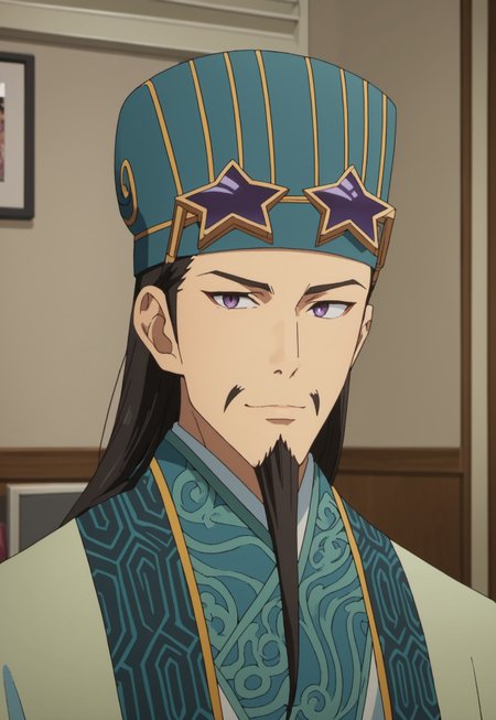 safe_pos, score_9, score_8_up, score_7_up, source_anime, rating_nsfw, ultra hd, absurdres, solo, masterpiece, best quality, best aesthetic, Expressiveh, wolfconf, burankoprn!, 1boy

YBKongming, hat, black hair, long hair, facial hair, chinese clothes, hanfu, anime screencap, portrait, headshot, looking at viewer