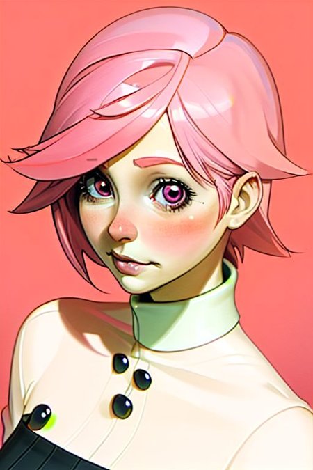 anime girl pink hair cherry