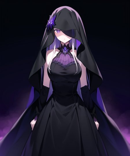 <lora:Satella:0.8>, Satella, 1girl, solo, aura, veil, purple_eyes,