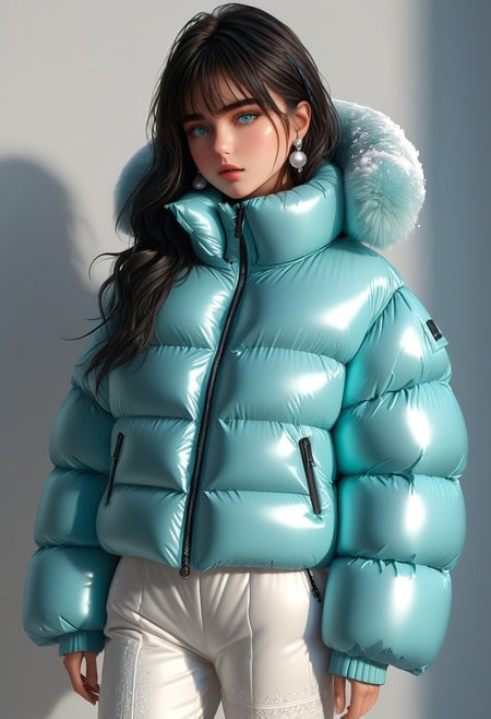 ((((down padded coat)))), ((((puffer pants)))), ((((full body, standing)))), ((((very warm)))), ((((hot)))), indoors, ((((sweating profusely)))), ((((sweat)))), ((((sweatdrop)))) masterpiece, best quality, (((masterpiece, illustration))), (super_detailed, 8k wallpaper, hyper_detailed, ultra_detailed, beautiful_and_delicate, intricate details), (girl, solo,small_girl, small_face), (medium_black_hair, bangs pinned back , single_side_earring) , (disheveled_hair, beautiful_detailed_hands ) , (beautiful_detailed_aqua_eyes), (deepen contour, depth of field, chromatic_aberration, dynamic_light, dynamic_shadow, perfect lumination), padded cuffs, padded collar, Thick padded cuffs, Thick padded collar, <lora:Collar-SDXL:0.6>, <lora:Cuffs-SDXL:0.6>, <lora:Puffer_Jacket_and_Down_Jacket_-_Extra_Puffy_Jackets:0.4>, <lora:snowpants_v1:0.4>, <lora:detailed_notrigger:1>