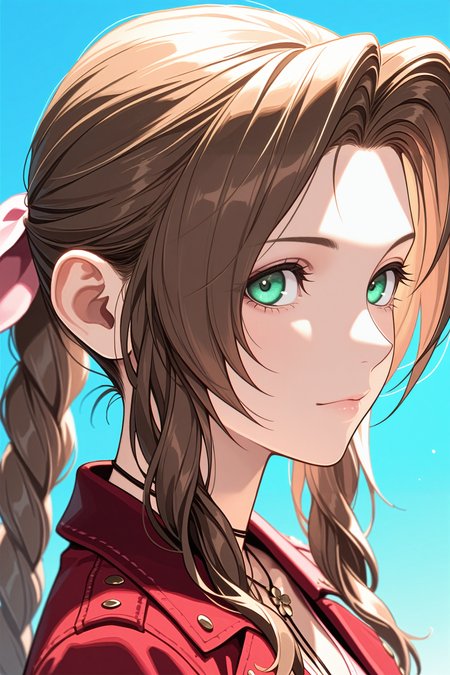 masterpiece, best quality, absurdres,
<lora:ILFF7Aerith:0.8>
FF7Aerith, 1girl, brown hair, green eyes, long hair, braided ponytail, looking at viewer, portrait