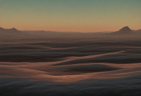 A beautiful landscape at sunset red filter, on an alien world, dramatic lighting, large moon in the sky, jade rocks, waterfalls, deep crevices, uhd, ultra-detailed, photography, f/8 photo, monoprone, nmskyrim