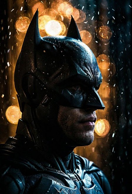 dark portrait photo of batman the dark knight, cinematic, 35mm cinematic , film, bokeh, professional, 4k, highly detailed
